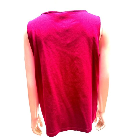 Collection by Cherokee XL Burgundy Dressy Sleeveless V Neck Tank Top Cami - Picture 3 of 8